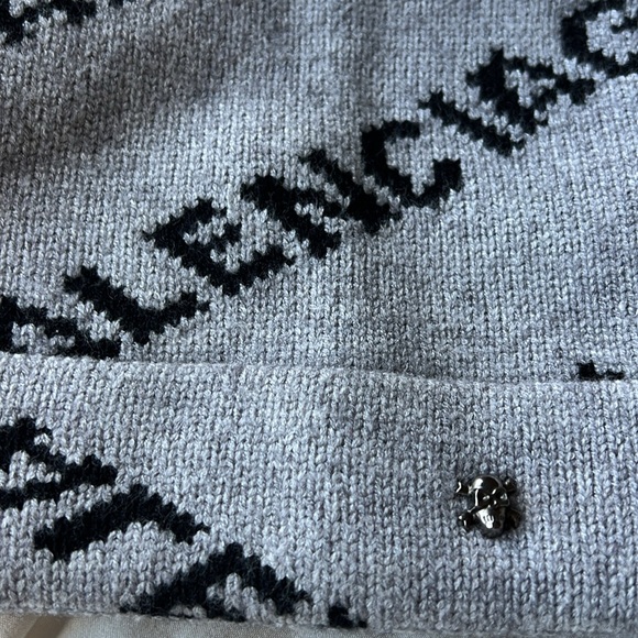 BALENCIAGA Jacquard logo beanie in grey/black unisex - Picture 6 of 6